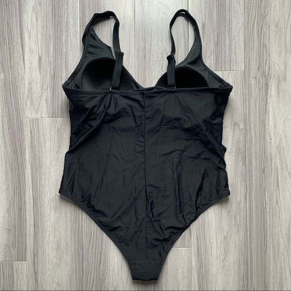 NWOT Kona Sol Black Ruffle 1 pc Swimsuit - Picture 5 of 10